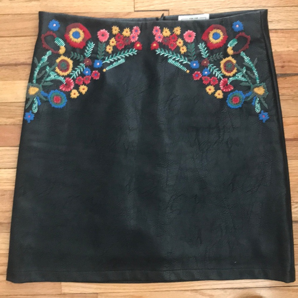 For the republic faux leather skirt